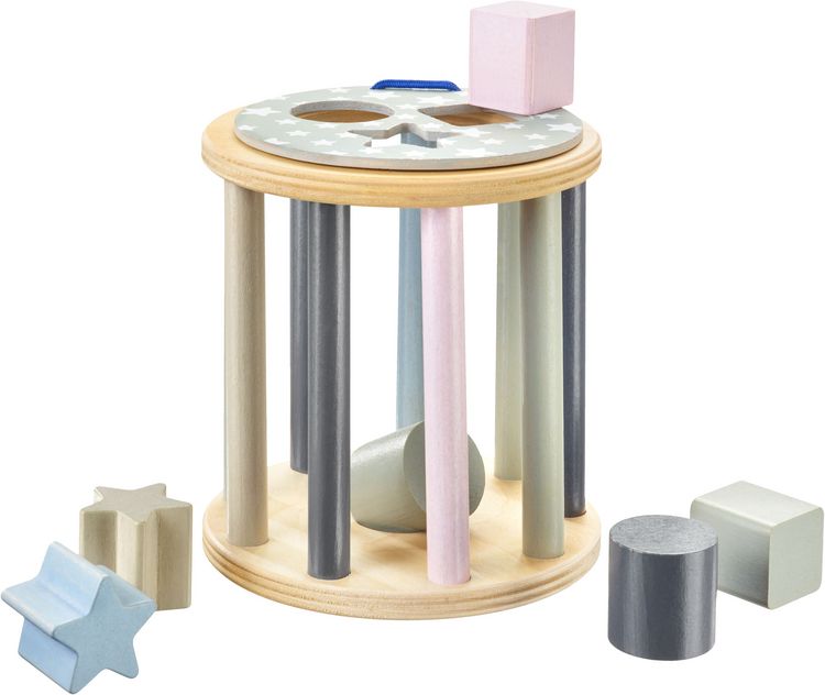 Selecta 64017 - bellybutton, Sternchenrolle, Sortier- und Steckbox, Holz, 13 cm