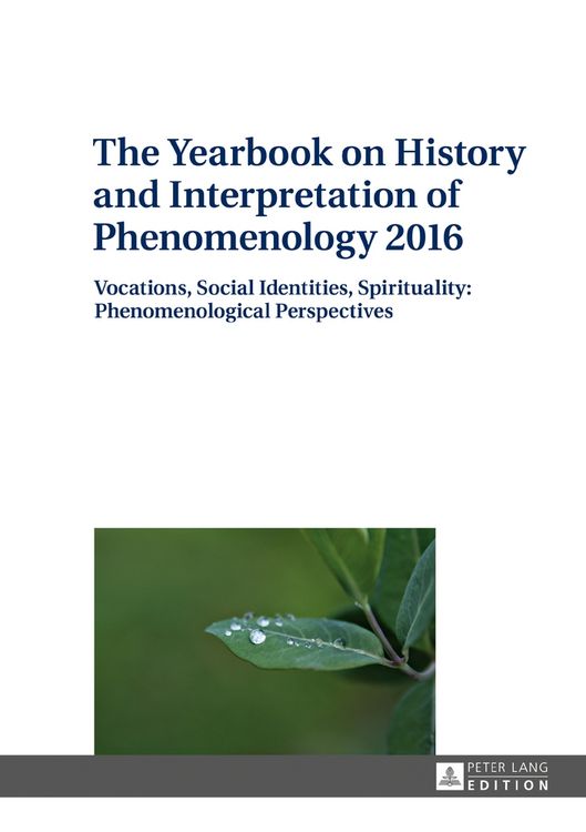 Produktbild: The Yearbook on History and Interpretation of Phenomenology 2016