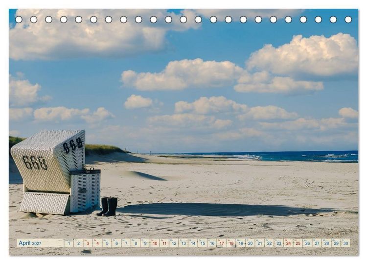 Produktbild: Strand-Einsamkeit. Ein Sylter Winter (Tischkalender 2027 DIN A5 quer), CALVENDO Monatskalender