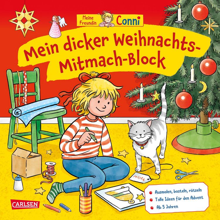 Produktbild: Conni Gelbe Reihe (Besch&auml;ftigungsbuch): Mein dicker Weihnachts-Mitmach-Block