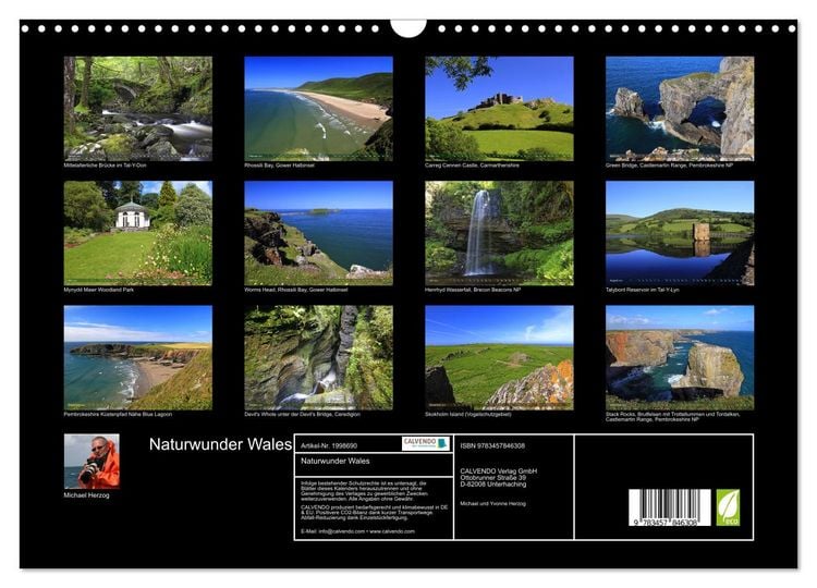 Produktbild: Naturwunder Wales (Wandkalender 2026 DIN A3 quer), CALVENDO Monatskalender