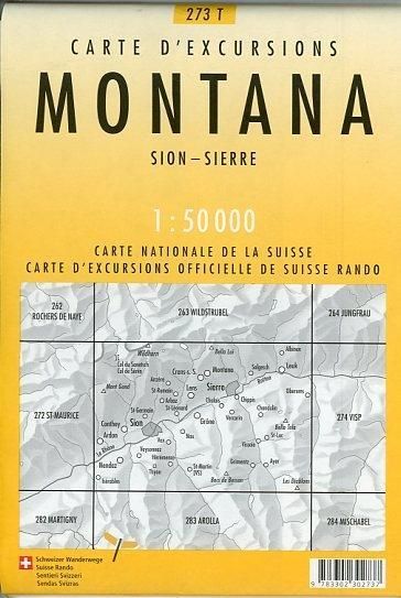 Produktbild: Swisstopo 1 : 50 000 Montana Wanderkarte