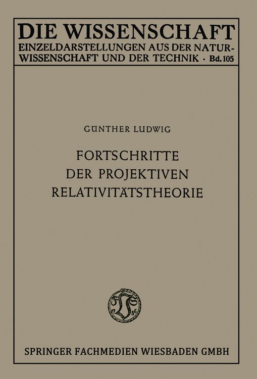 Produktbild: Fortschritte der projektiven Relativit&auml;tstheorie