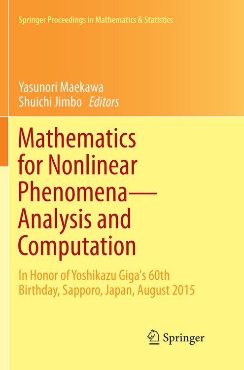 Produktbild: Mathematics for Nonlinear Phenomena &mdash; Analysis and Computation