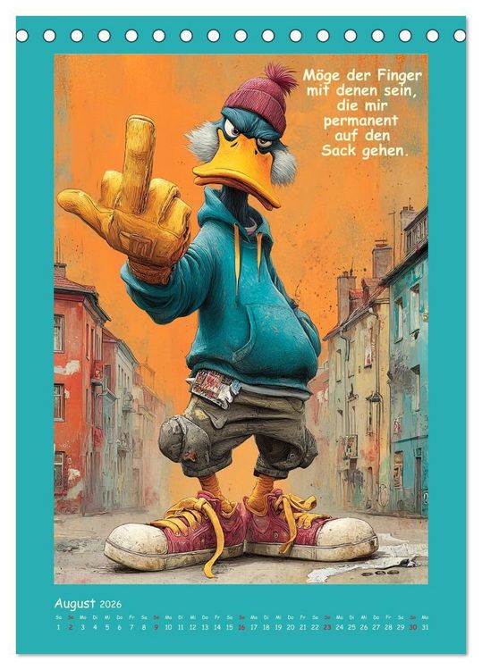 Produktbild: Quack Attacke. Enten au&szlig;er Kontrolle (Tischkalender 2026 DIN A5 hoch), CALVENDO Monatskalender