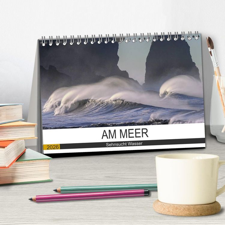 Produktbild: Am Meer. Sehnsucht Wasser (Tischkalender 2026 DIN A5 quer), CALVENDO Monatskalender
