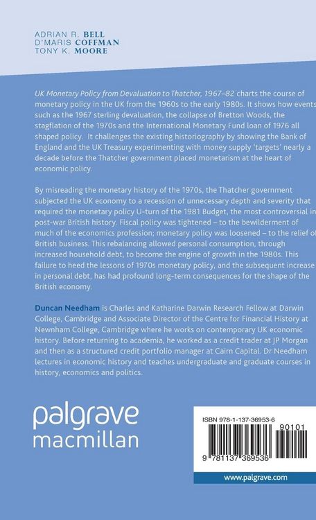 Produktbild: UK Monetary Policy from Devaluation to Thatcher, 1967-82