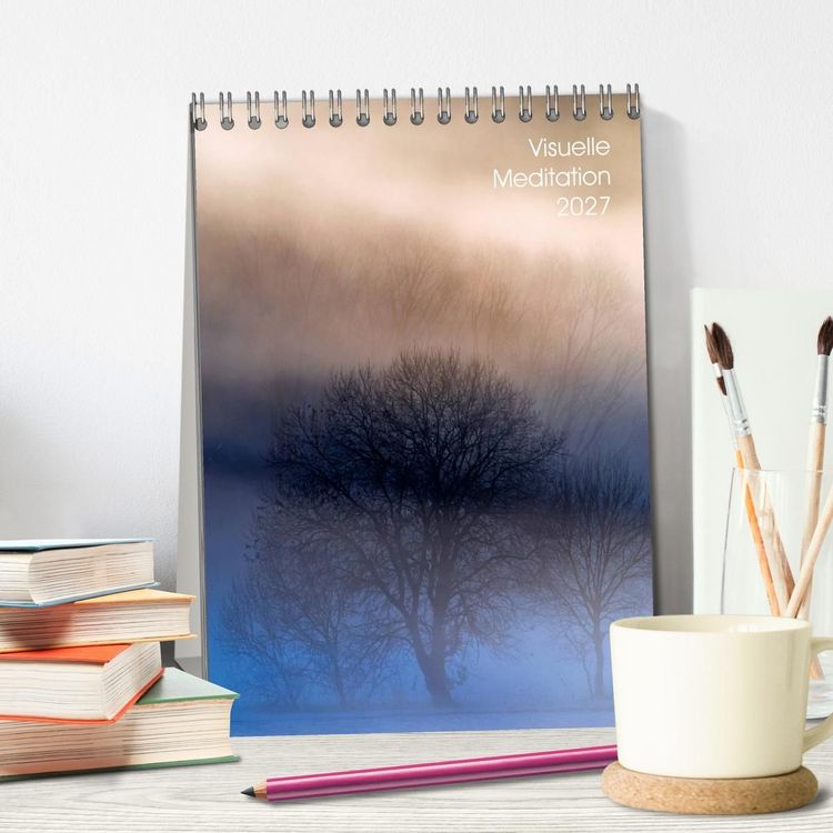 Produktbild: Visuelle Meditation - Gl&uuml;hende Wipfel (Tischkalender 2027 DIN A5 hoch), CALVENDO Monatskalender