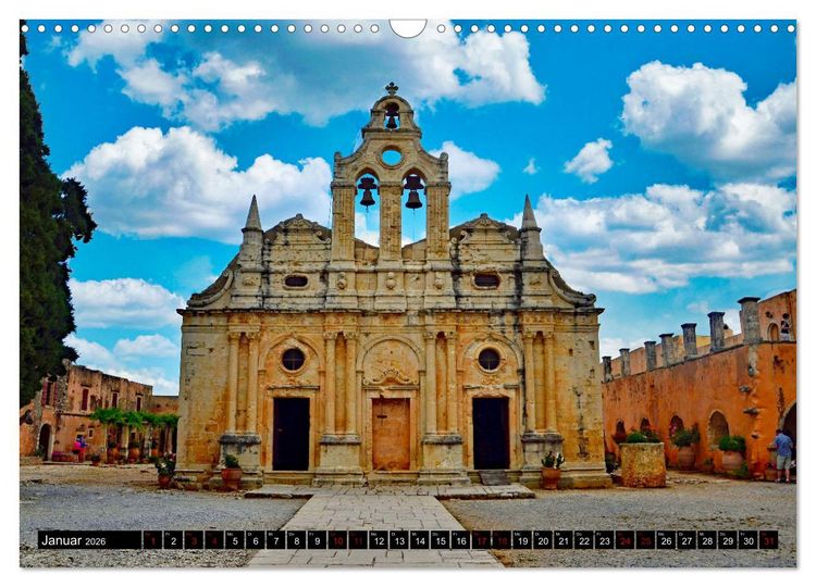 Produktbild: Kl&ouml;ster und Kirchen auf Kreta (Wandkalender 2026 DIN A3 quer), CALVENDO Monatskalender