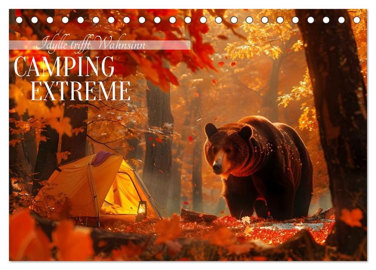 Produktbild: Camping Extreme (Tischkalender 2026 DIN A5 quer), CALVENDO Monatskalender