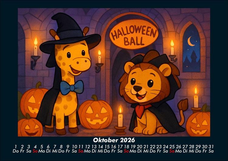 Produktbild: Nala & Buschi in m&auml;rchenhaften Welten 2026 Fotokalender DIN A5