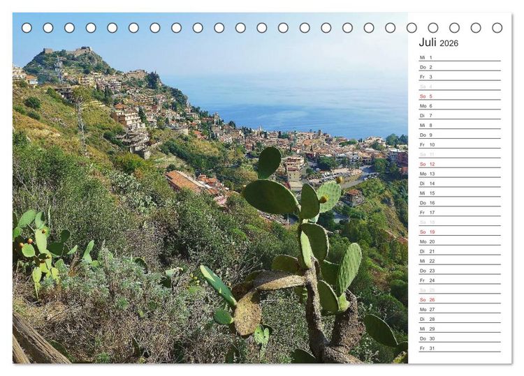 Produktbild: Sizilien - Insel zwischen zwei Kontinenten (Tischkalender 2026 DIN A5 quer), CALVENDO Monatskalender