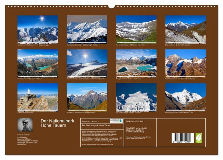 Produktbild: Der Nationalpark Hohe Tauern (hochwertiger Premium Wandkalender 2026 DIN A2 quer), Kunstdruck in Hochglanz