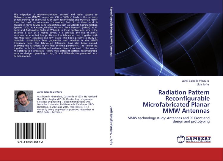 Produktbild: Radiation Pattern Reconfigurable Microfabricated Planar MMW Antennas