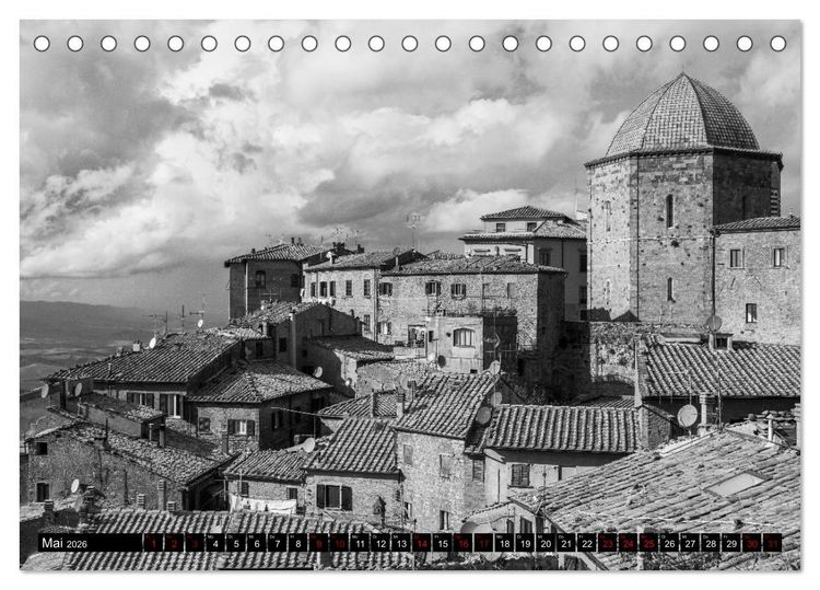 Produktbild: Toscana - monocromatico (Tischkalender 2026 DIN A5 quer), CALVENDO Monatskalender
