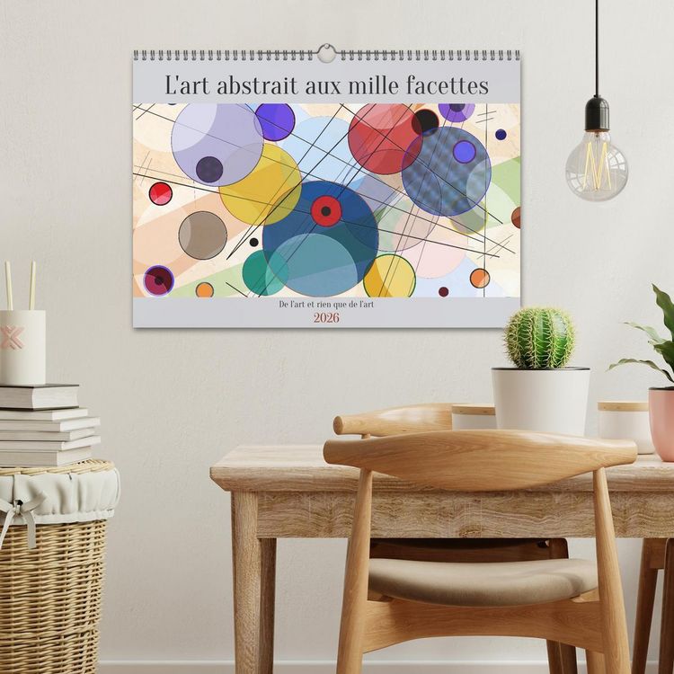 Produktbild: L'art abstrait aux mille facettes (Calendrier mural 2026 DIN A3 vertical), CALVENDO calendrier mensuel