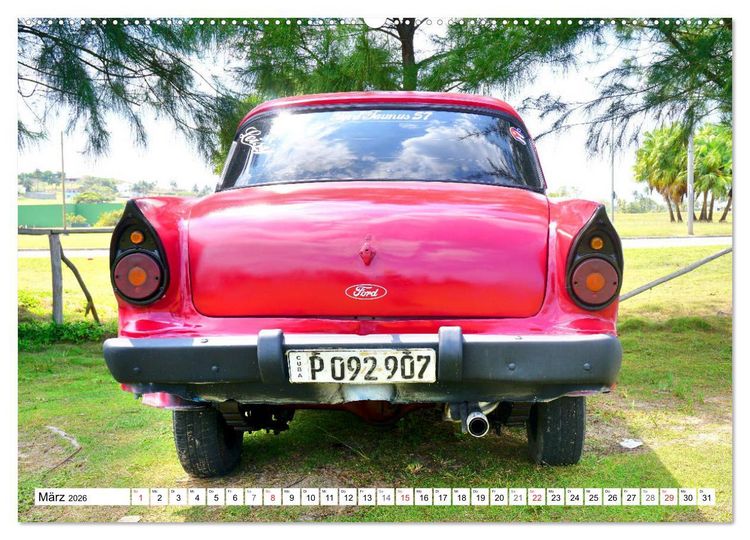 Produktbild: Ford Taunus P2 - 17M - Ein Klassiker aus K&ouml;ln in Kuba (hochwertiger Premium Wandkalender 2026 DIN A2 quer), Kunstdruck in Hochglanz