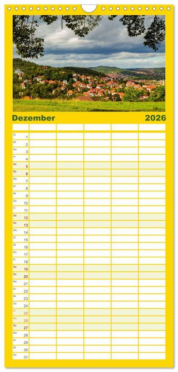 Produktbild: Familienplaner 2026 - Wartburgstadt Eisenach - Reise durch das sch&ouml;ne Th&uuml;ringen mit 5 Spalten (Wandkalender, 21 x 45 cm) CALVENDO