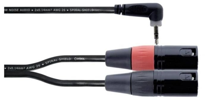 Produktbild: Cordial EY 1,5 WRMM XLR Y-Adapter [1x Klinkenstecker 3.5 mm - 2x XLR-Stecker 3 polig] 1.50 m Schwarz