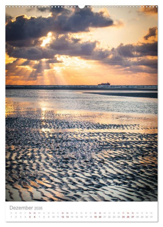 Produktbild: Amrum - Das Gesicht der Nordsee (Wandkalender 2026 DIN A2 hoch), CALVENDO Monatskalender