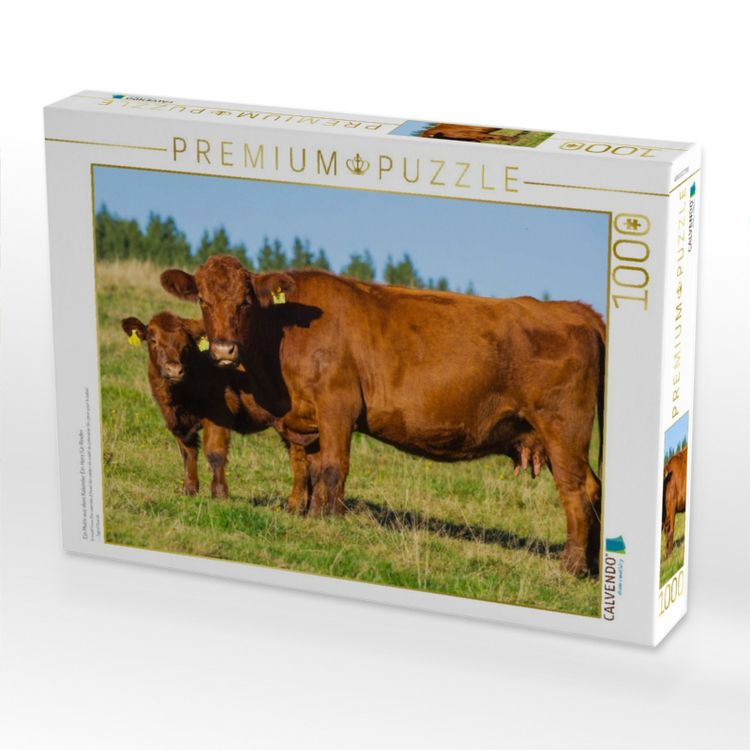 Produktbild: CALVENDO Puzzle Ein Motiv aus dem Kalender Ein Herz f&uuml;r Rinder | 1000 Teile Lege-Gr&ouml;&szlig;e 64x48cm Foto-Puzzle f&uuml;r gl&uuml;ckliche Stunden