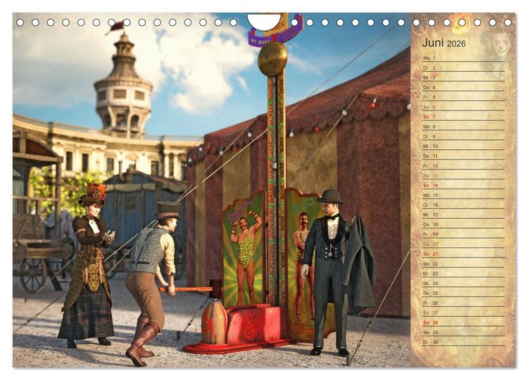 Produktbild: Steampunk Carnival (Wandkalender 2026 DIN A4 quer), CALVENDO Monatskalender