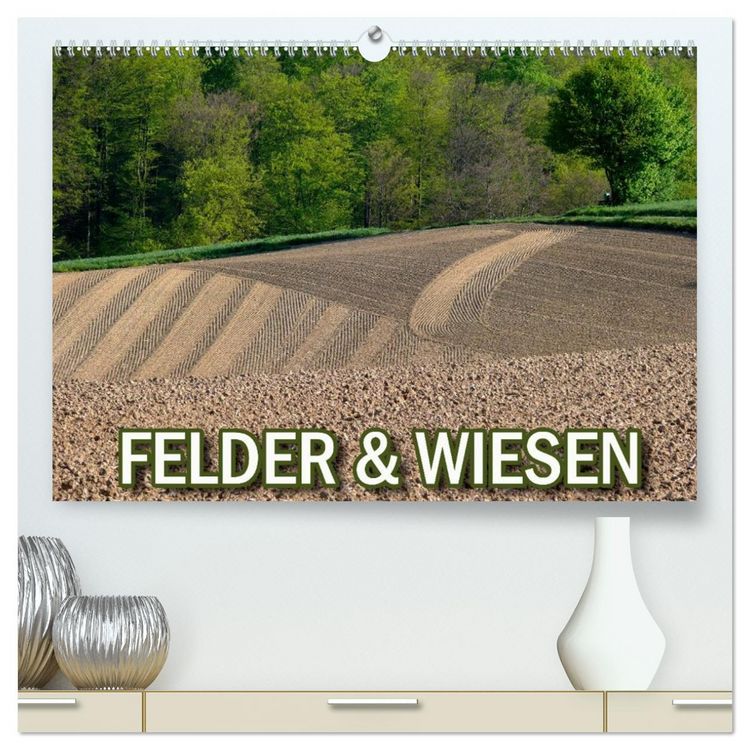 Produktbild: Felder und Wiesen (hochwertiger Premium Wandkalender 2026 DIN A2 quer), Kunstdruck in Hochglanz