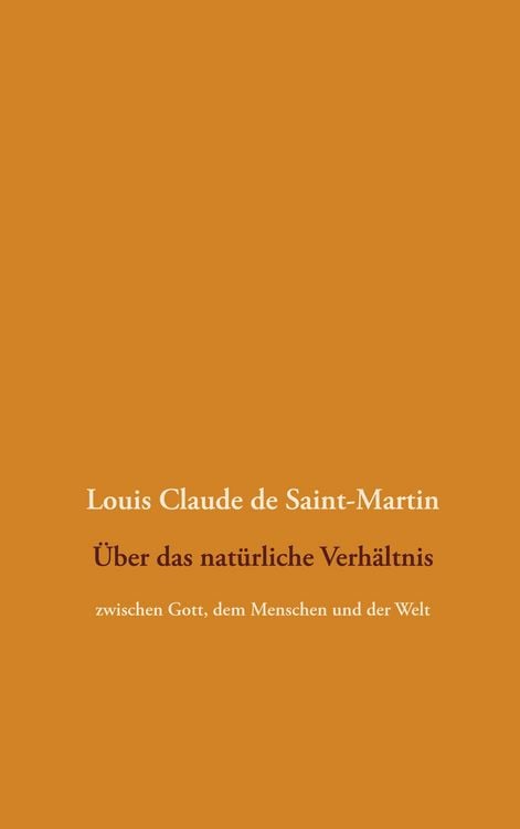 Produktbild: &Uuml;ber das nat&uuml;rliche Verh&auml;ltnis
