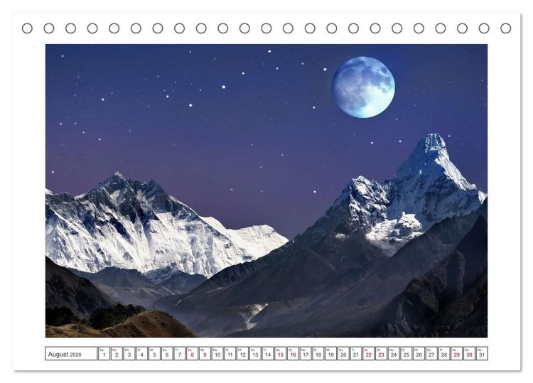 Produktbild: Himalaya - Bergparadies (Tischkalender 2026 DIN A5 quer), CALVENDO Monatskalender