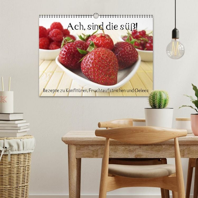 Produktbild: Ach, sind die s&uuml;&szlig;! Rezepte zu Konfit&uuml;ren, Fruchtaufstrichen und Gelees (Wandkalender 2026 DIN A3 quer), CALVENDO Monatskalender