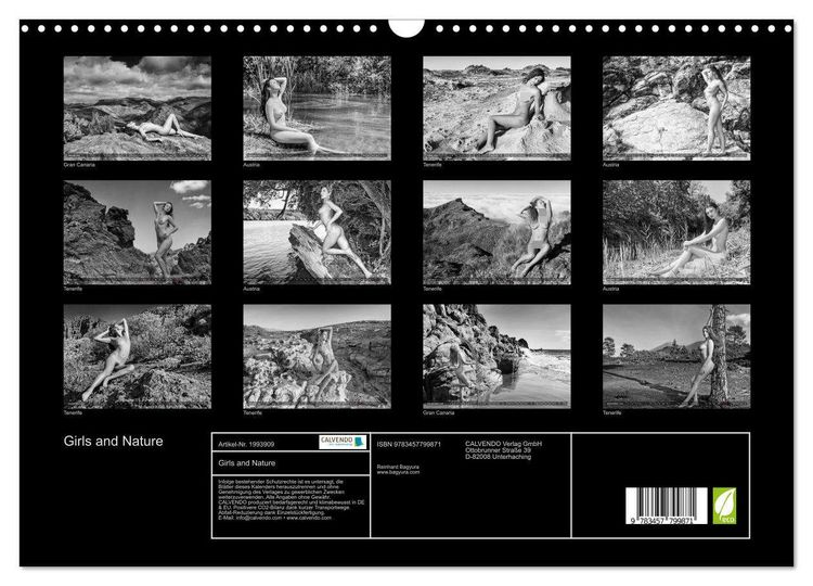 Produktbild: Girls and Nature (Wandkalender 2026 DIN A3 quer), CALVENDO Monatskalender