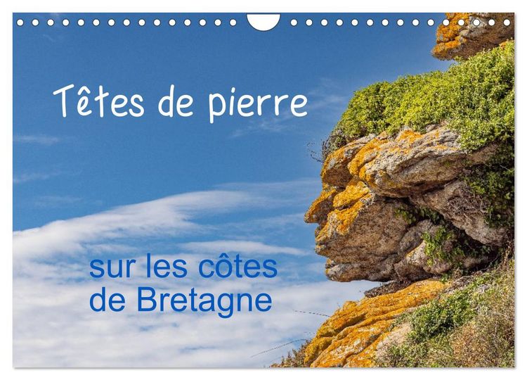 Produktbild: T&ecirc;tes de pierre sur les c&ocirc;tes de Bretagne (Calendrier mural 2026 DIN A4 vertical), CALVENDO calendrier mensuel