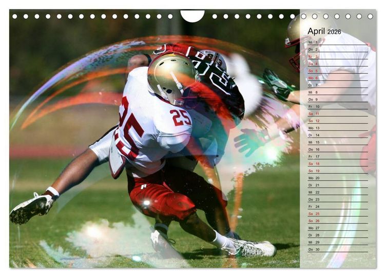 Produktbild: HEROES - American Football (Wandkalender 2026 DIN A4 quer), CALVENDO Monatskalender