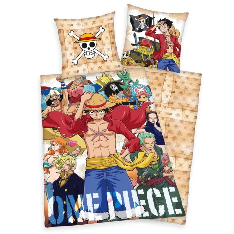 Produktbild: Klaus Herding - One Piece Anime Bettw&auml;sche Renforc&eacute; 80x80cm/135x200cm