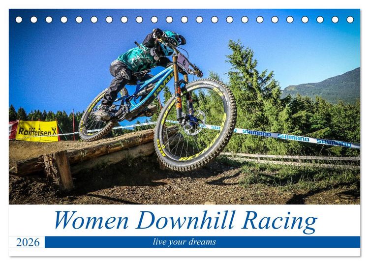 Produktbild: Women Downhill Racing (Tischkalender 2026 DIN A5 quer), CALVENDO Monatskalender