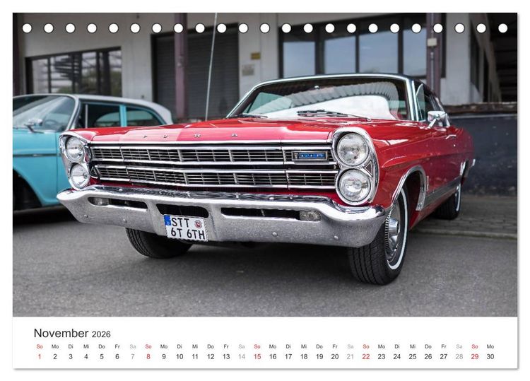 Produktbild: Amerikanische Oldtimer - Vintage US Cars auf Hamburgs Stra&szlig;en (Tischkalender 2026 DIN A5 quer), CALVENDO Monatskalender
