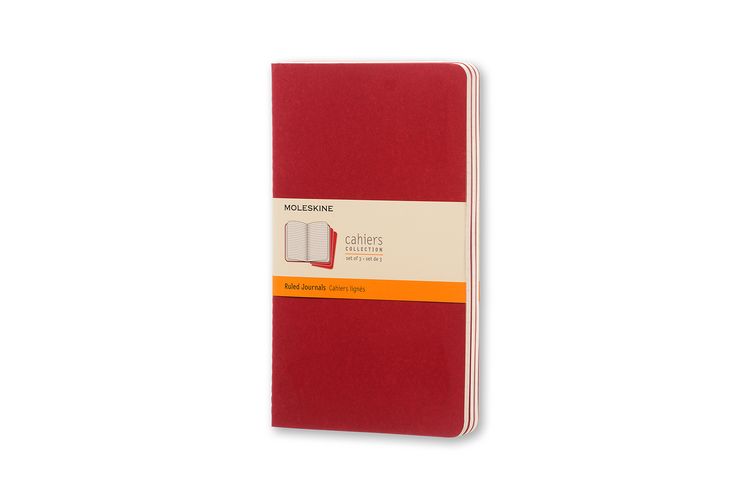 Produktbild: Moleskine Cahier Pocket Ruled Red Cover L. 3er Pack