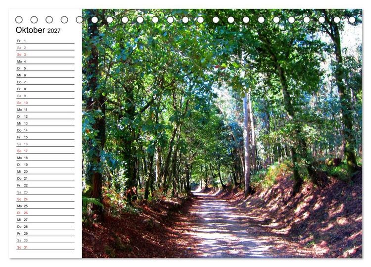 Produktbild: Camino Portugues - Jakobsweg (Tischkalender 2027 DIN A5 quer), CALVENDO Monatskalender