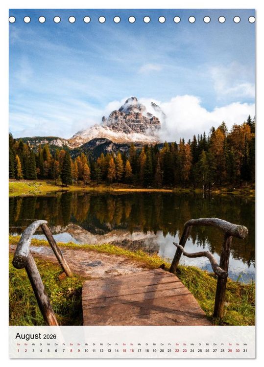 Produktbild: Die Dolomiten - Berge, die begeistern (Tischkalender 2026 DIN A5 hoch), CALVENDO Monatskalender