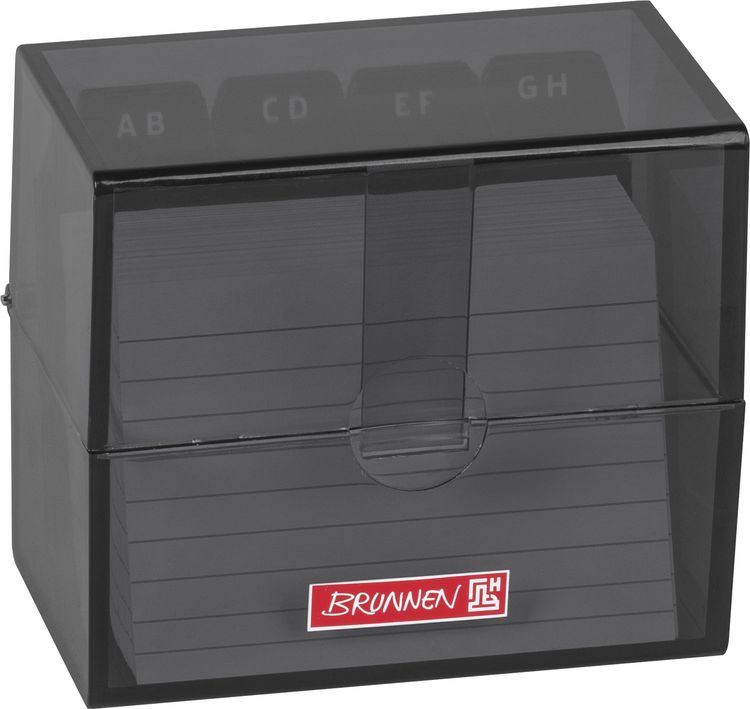 Produktbild: Brunnen Karteibox A8 gef&uuml;llt onyx