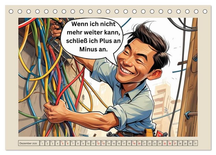 Produktbild: Meisterhaft daneben &ndash; Die witzige Seite des Handwerks (Tischkalender 2026 DIN A5 quer), CALVENDO Monatskalender