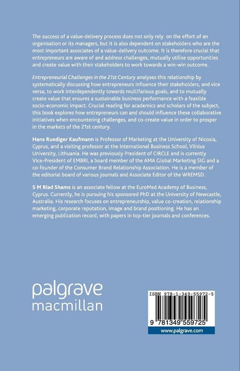 Produktbild: Entrepreneurial Challenges in the 21st Century