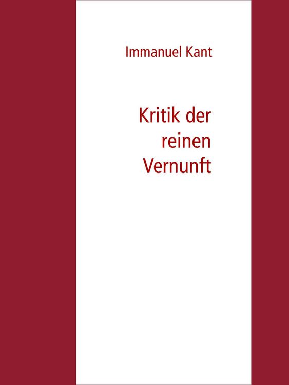 Produktbild: Kritik der reinen Vernunft