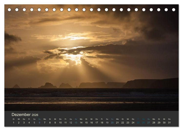 Produktbild: Bretagne - Land am Meer (Tischkalender 2026 DIN A5 quer), CALVENDO Monatskalender
