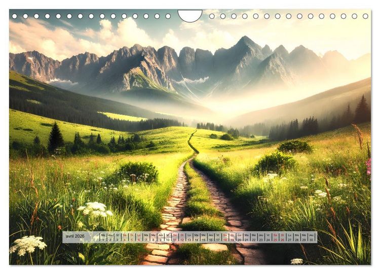 Produktbild: Trouver sa voie - Des paysages qui font r&ecirc;ver (Calendrier mural 2026 DIN A4 vertical), CALVENDO calendrier mensuel