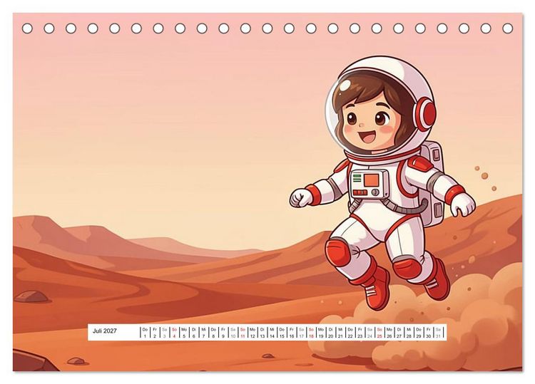 Produktbild: Kleine Astronauten (Tischkalender 2027 DIN A5 quer), CALVENDO Monatskalender