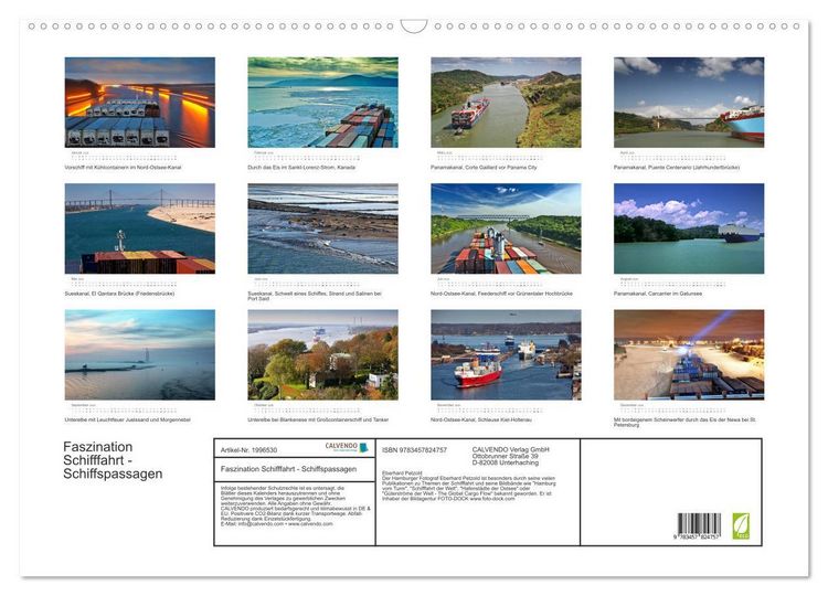 Produktbild: Faszination Schifffahrt - Schiffspassagen (Wandkalender 2026 DIN A2 quer), CALVENDO Monatskalender