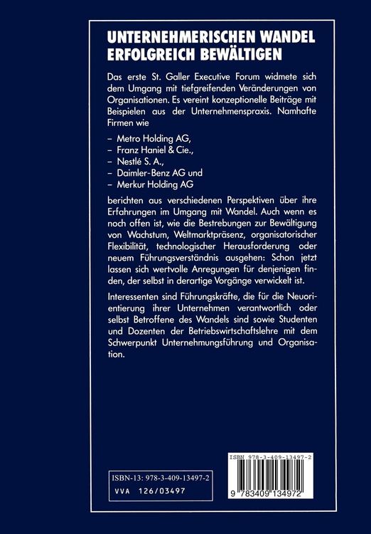 Produktbild: Unternehmerischen Wandel erfolgreich bew&auml;ltigen
