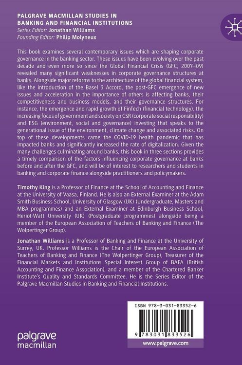 Produktbild: Corporate Governance in the Banking and Financial Sector