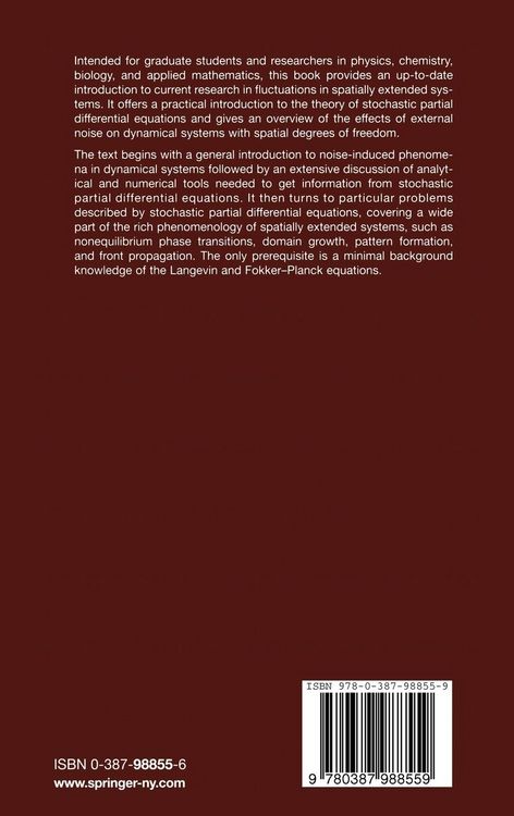 Produktbild: Noise in Spatially Extended Systems